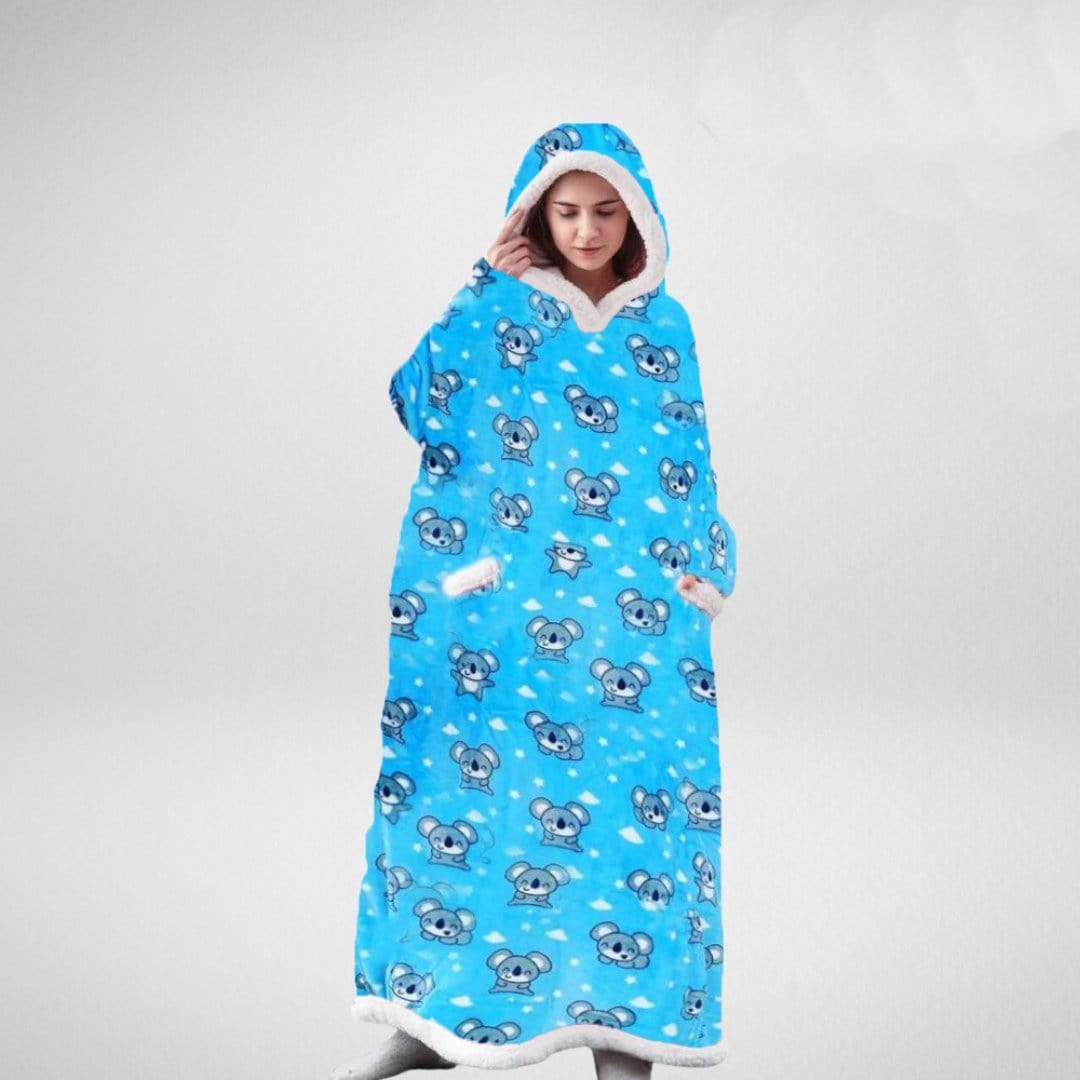 WarmWeave - Plaid Hoodie With Sherpa Lining And Reversible Design