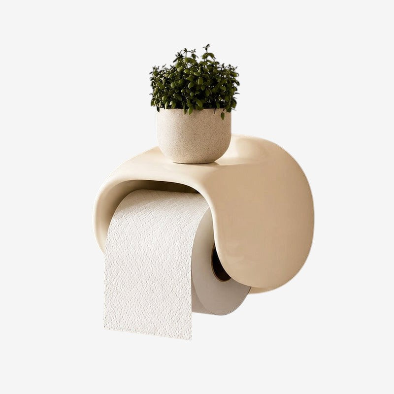 Suporte de papel higiénico de parede Rollledge com prateleira integrada