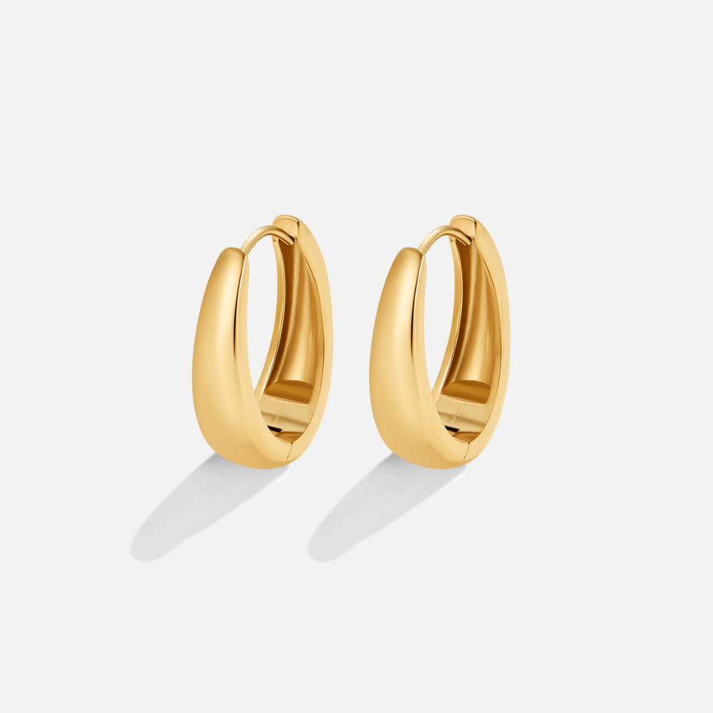 Ayla – Boucles d’oreilles classiques avec finition arrondie et léger éclat poli