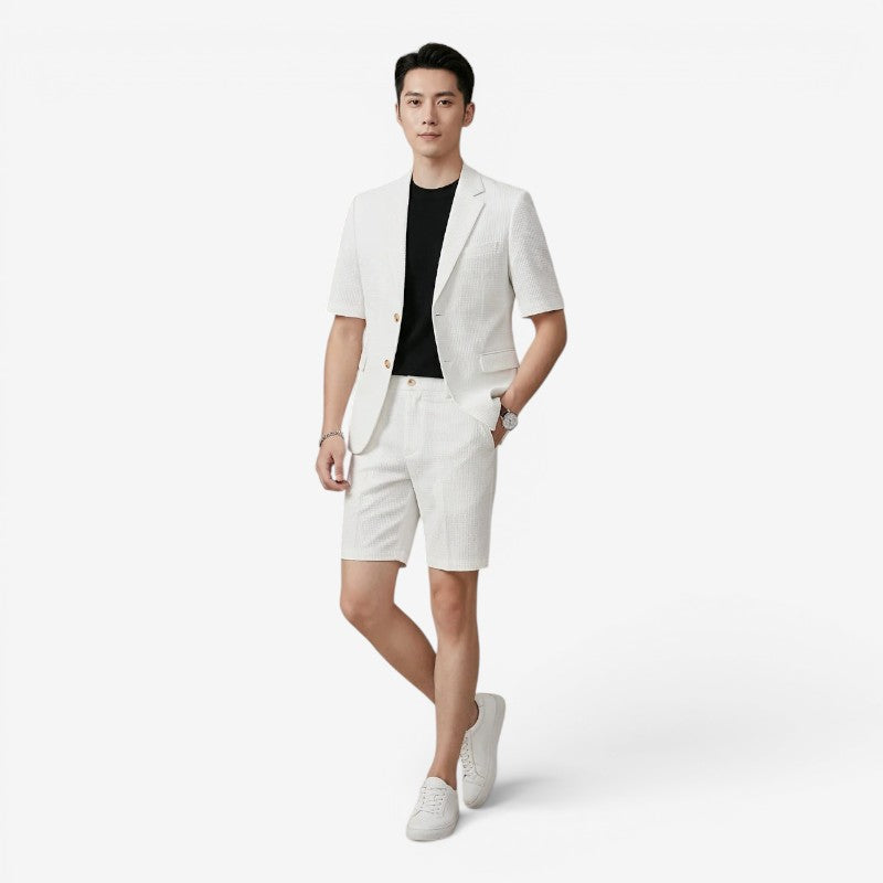 Men's 2-Piece Short Sleeve Blazer and Trouser Set
