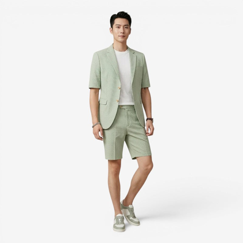 Men's 2-Piece Short Sleeve Blazer and Trouser Set
