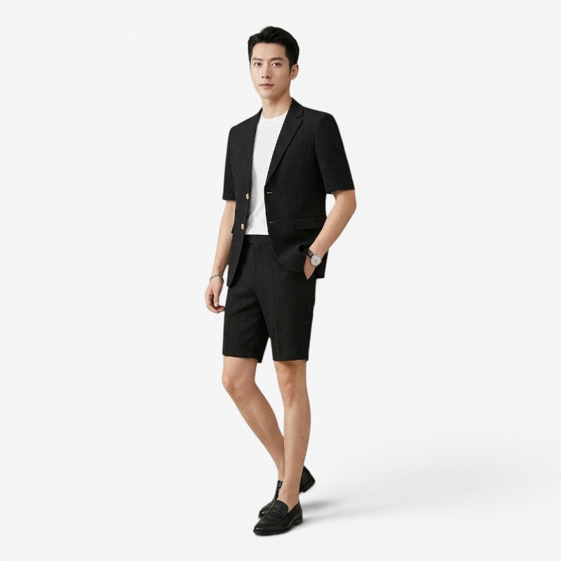 Men's 2-Piece Short Sleeve Blazer and Trouser Set