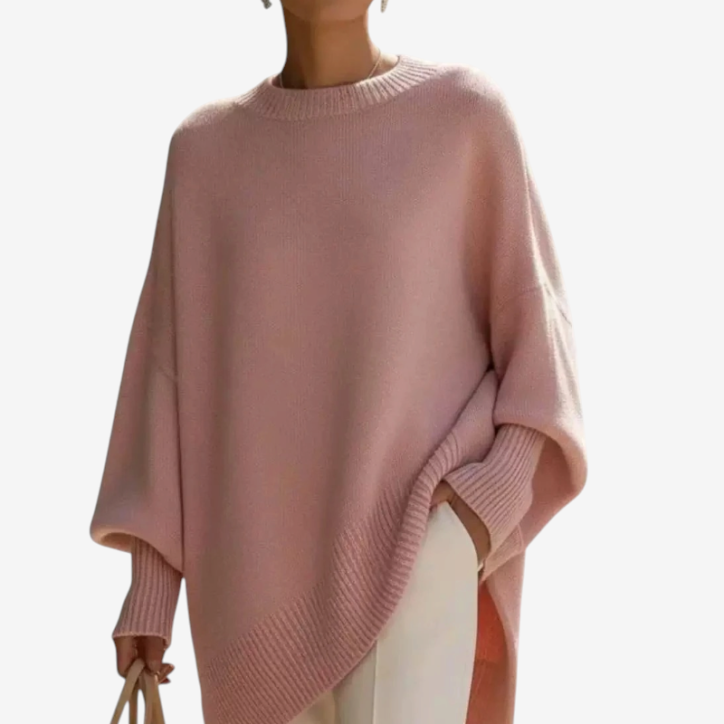 WideForm – Maglione oversize con maniche ampie e orlo asimmetrico