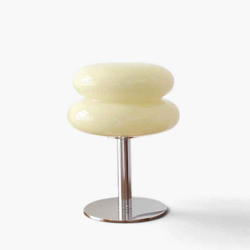 Lámpara de mesa de vidrio LumiGlass con doble difusor