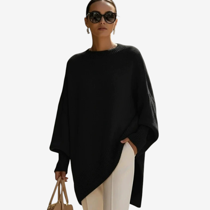 WideForm – Maglione oversize con maniche ampie e orlo asimmetrico