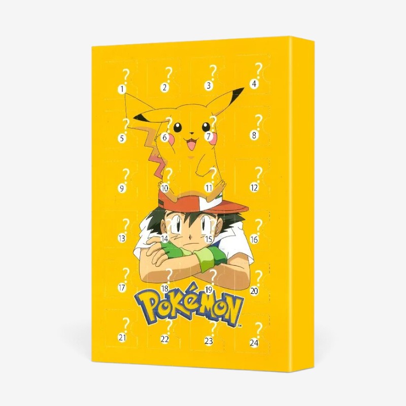 Festiva - Calendario de Adviento navideño de Pokémon con 24 figuras en 3D