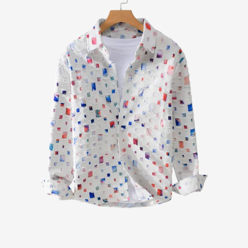 Mark – Shirt with Long Sleeves, Button Closure, and Turned-Down Collar