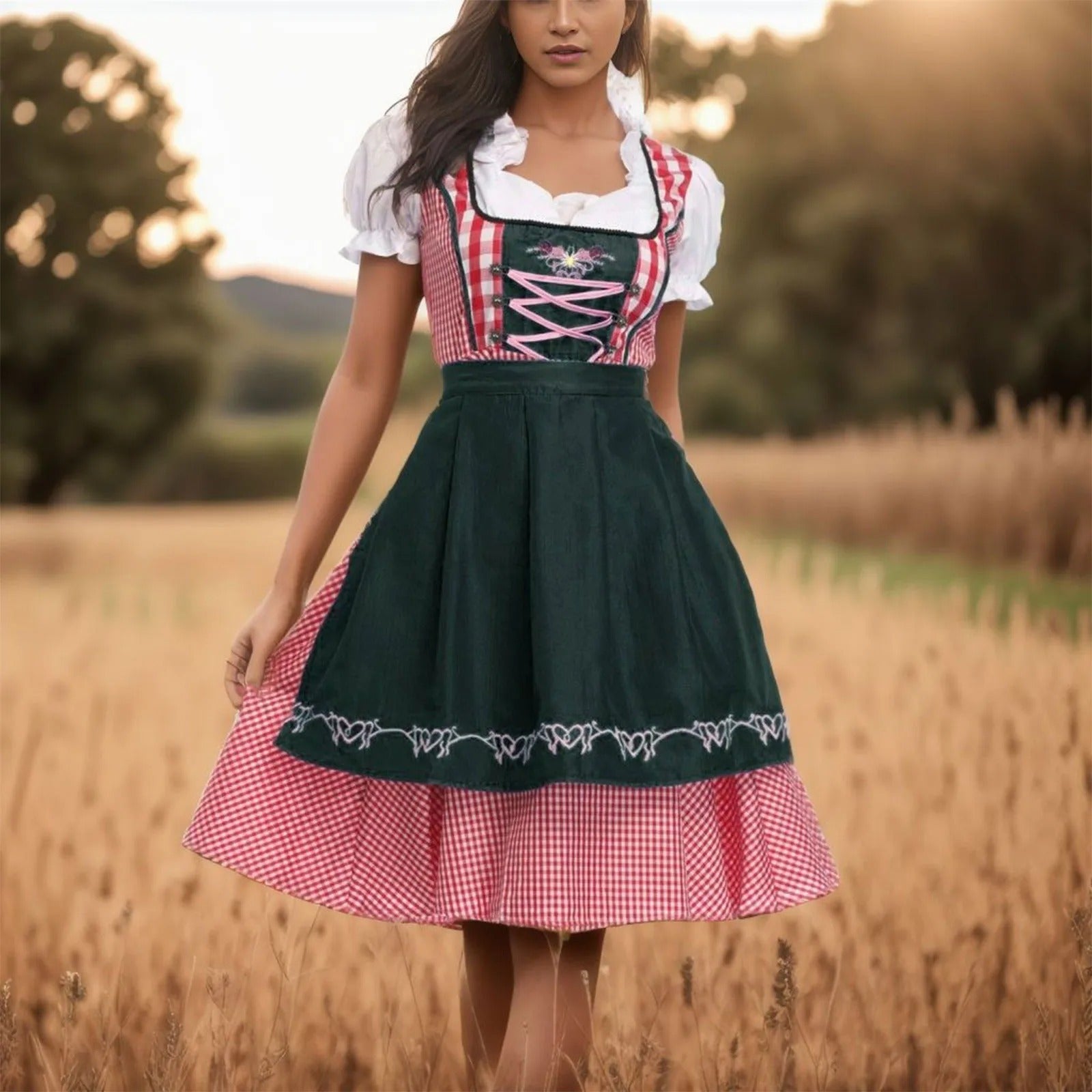 Marnie - Dirndl à carreaux pour Oktoberfest