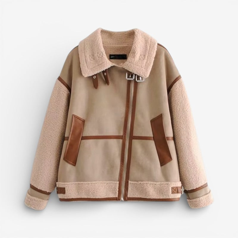 Elena - Long Sleeve Jacket with Zip Closure