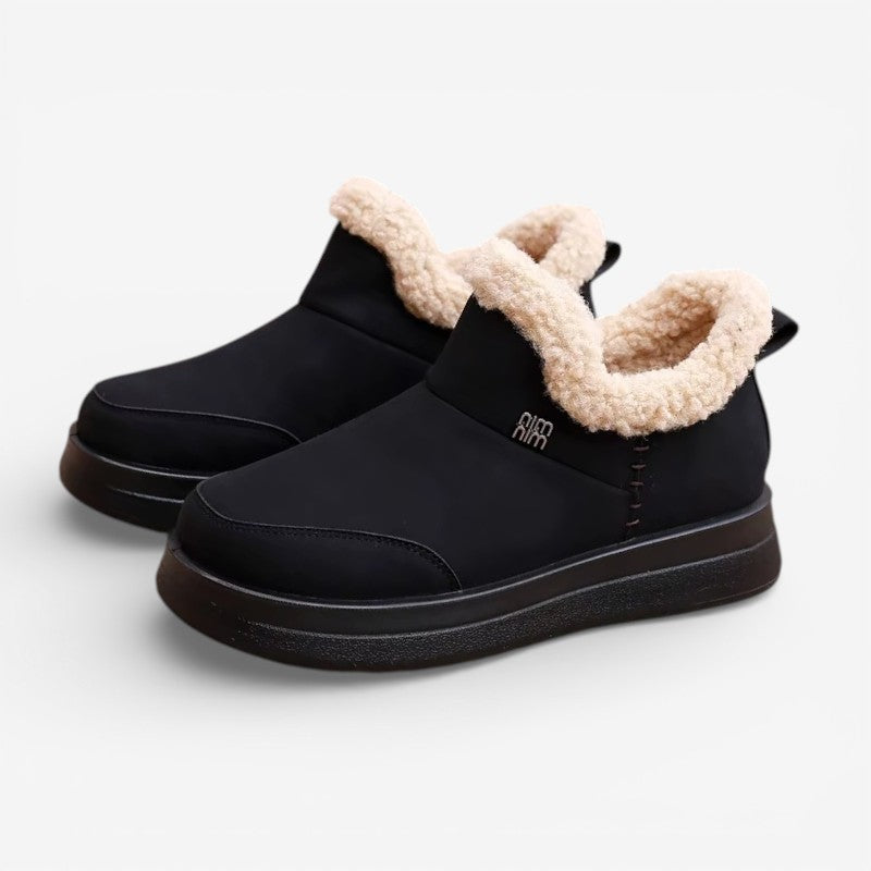 Violet - Round Toe Boots with Slip-On Design