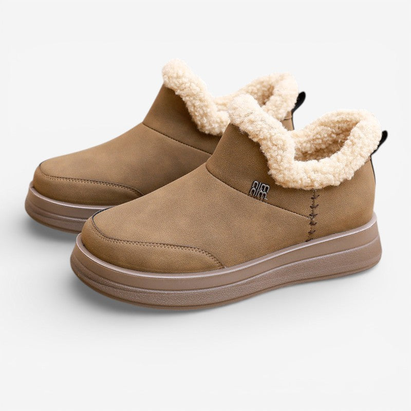 Violet - Round Toe Boots with Slip-On Design