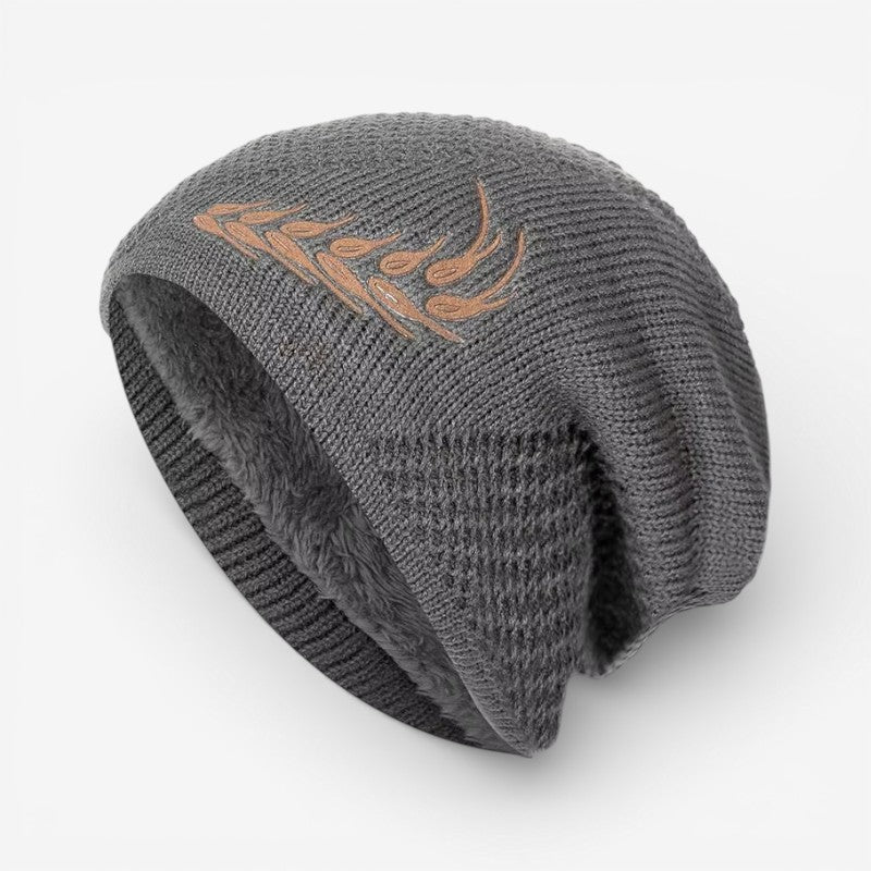 HeadNest - Bonnet doublé polaire avec motif brodé