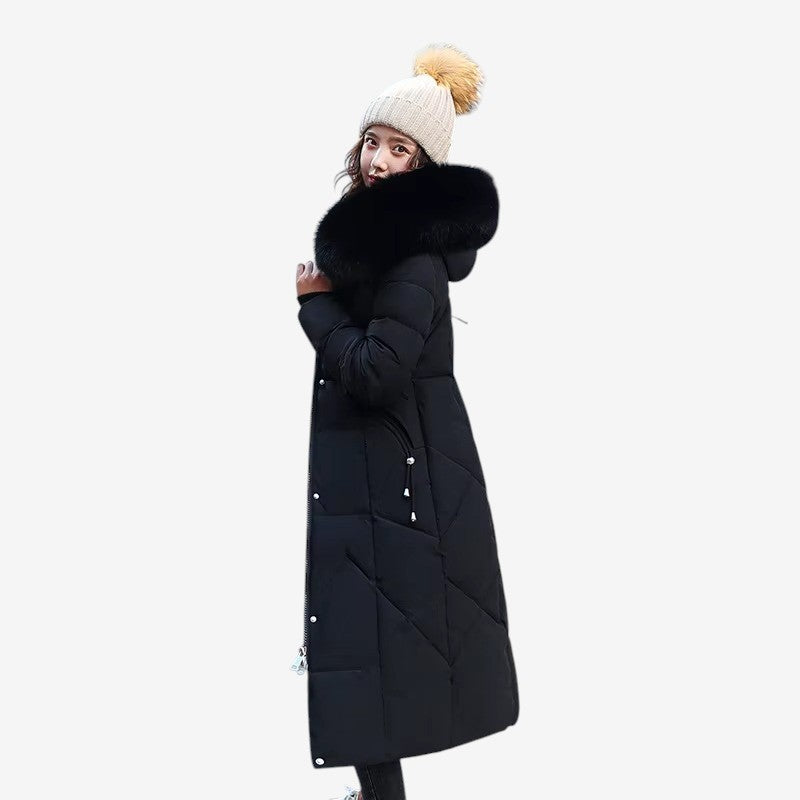 Maria – Cappotto lungo a maniche lunghe con cappuccio e chiusura con zip