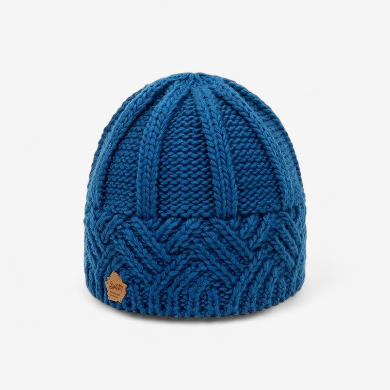 Maria - Czapka beanie z prążkowanymi detalami i elastycznym ściągaczem