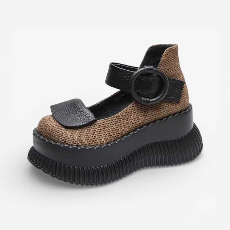 Mina - High heel shoes with buckle straps and non-slip design