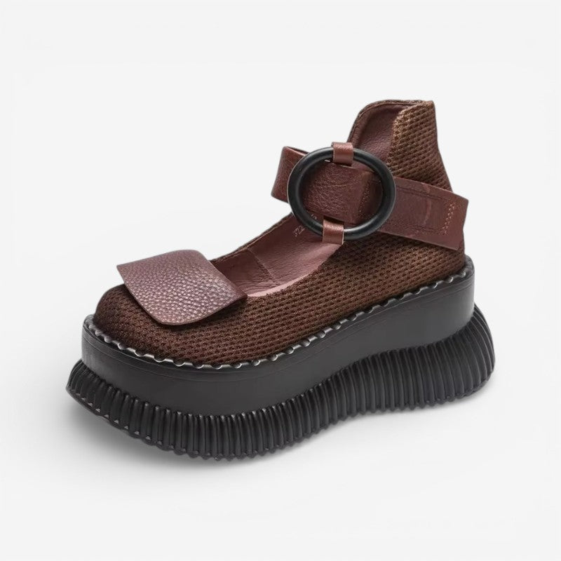 Mina - High heel shoes with buckle straps and non-slip design