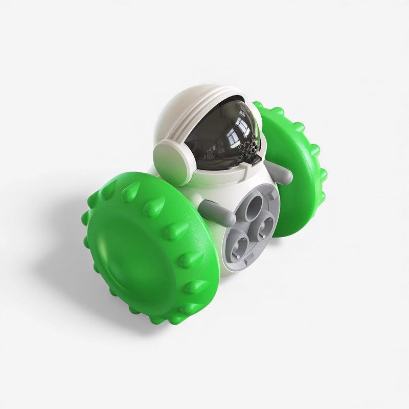 RoboTreat – Giocattolo per Animali Domestici con Design Robotico e Distributore di Cibo