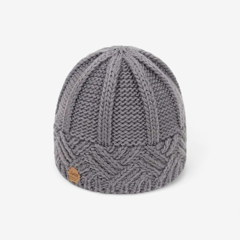 Maria - Czapka beanie z prążkowanymi detalami i elastycznym ściągaczem