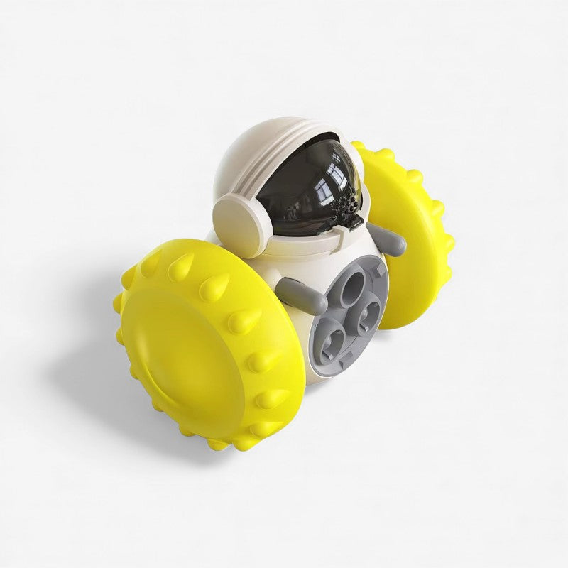 RoboTreat – Giocattolo per Animali Domestici con Design Robotico e Distributore di Cibo