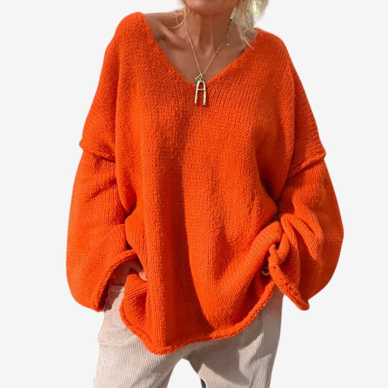 Ariana – Maglione oversize con maniche raglan e scollo a V