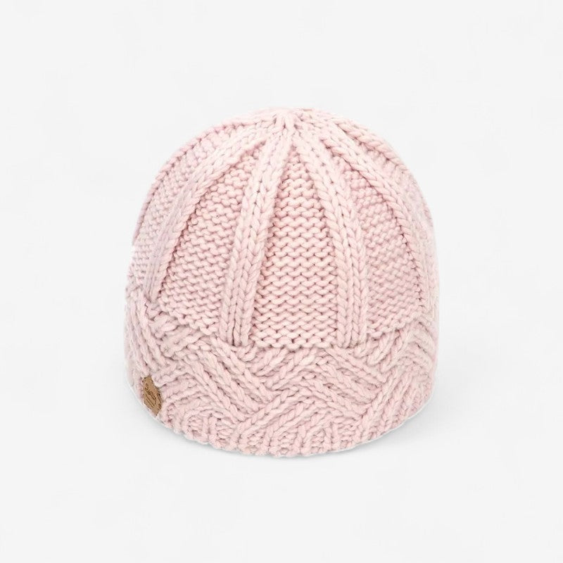 Maria - Czapka beanie z prążkowanymi detalami i elastycznym ściągaczem