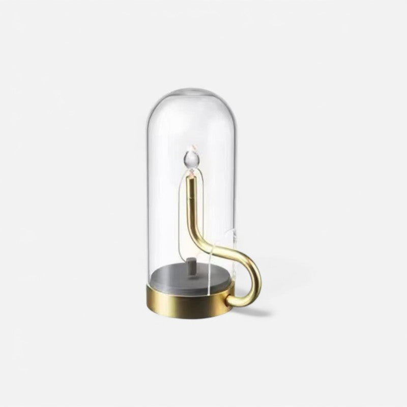 GlowDrop – LED Table Lamp with Water Drop Flame and Rechargeable Design