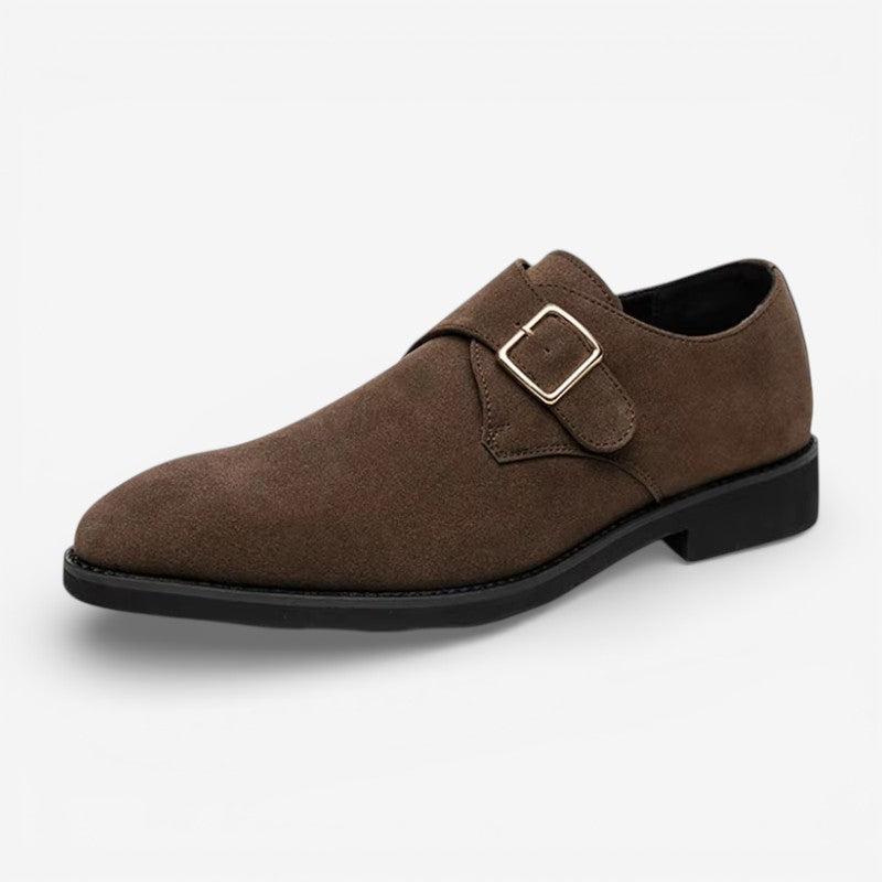 Mark - Buty ze szpiczastym noskiem i paskiem typu monk strap