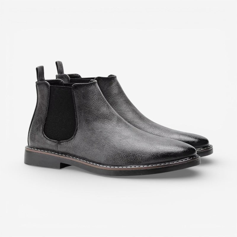 Sean – Non-Slip Ankle Boots with Pointed Toe | Stable Grip for Everyday Wear | Stylish and Comfortable Fit | Sizes 40–46 | Brown, Grey, Dark Grey