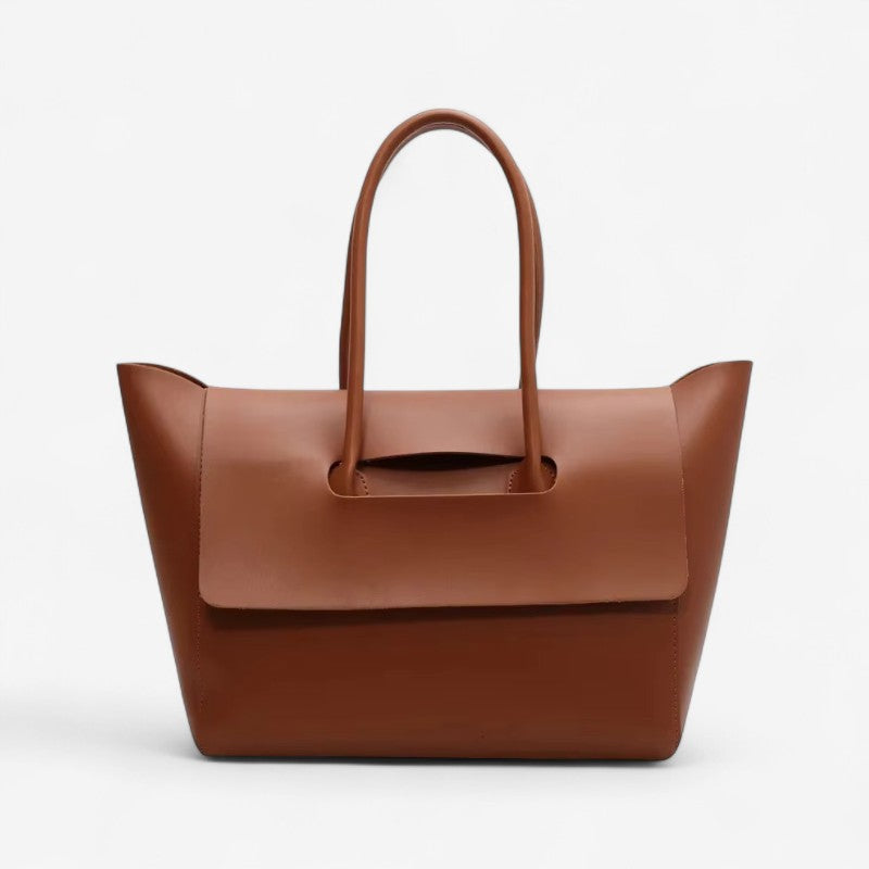Sienna – Geantă de mână cu mânere superioare și design pătrat
