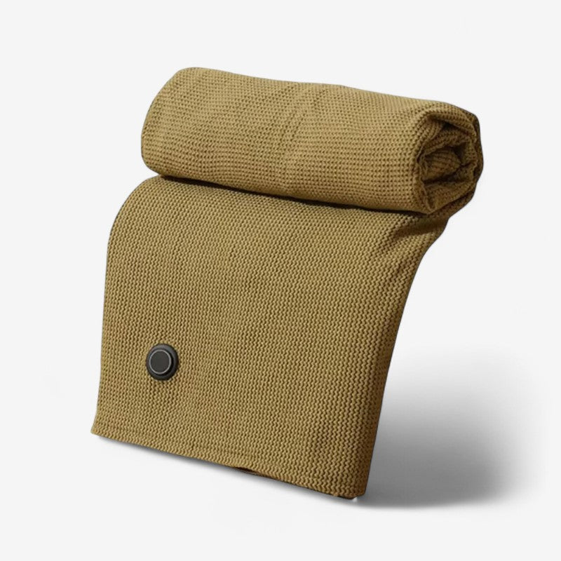 Lina – Plaid USB Portable avec Pompons et Design Lavable