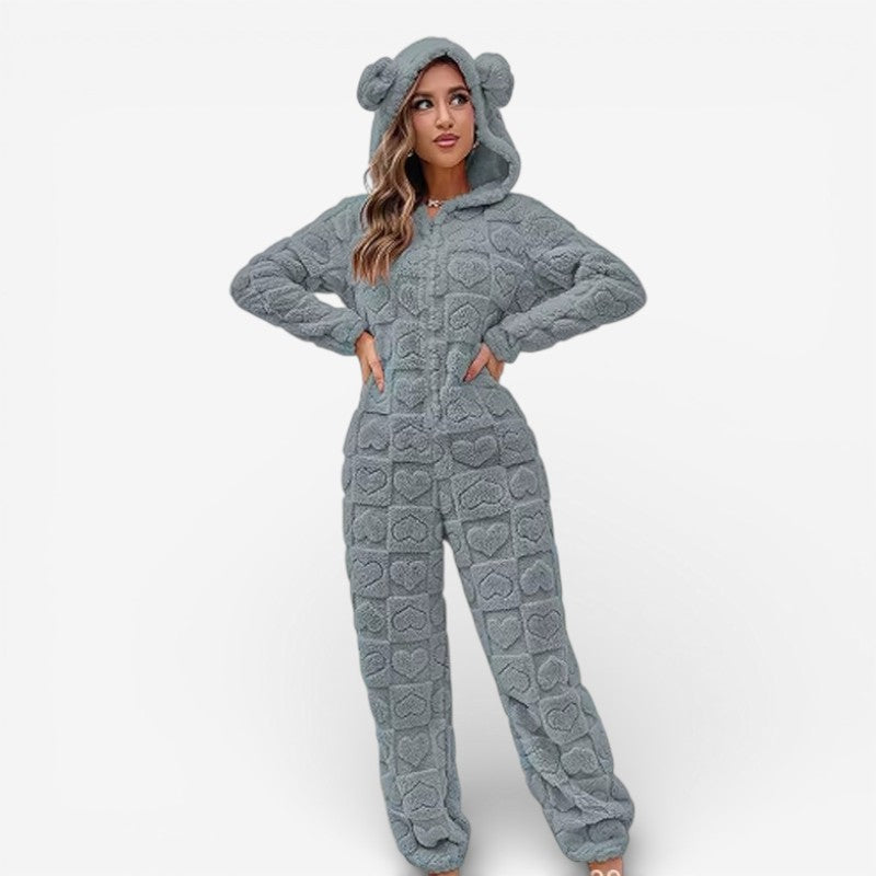Willow - Zipper Jumpsuit with Hood and Wide Leg Pants