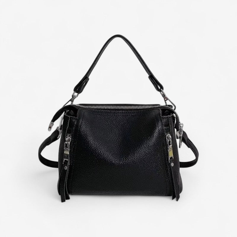 Reagan – Handbag with Multiple Zipper Closures and Shoulder Strap