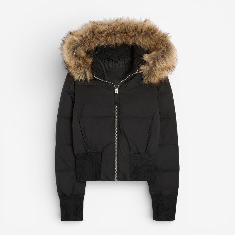 Mia - Long Sleeve Jacket with Hood and Zip Closure