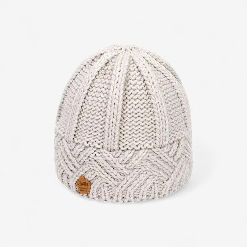 Maria - Czapka beanie z prążkowanymi detalami i elastycznym ściągaczem