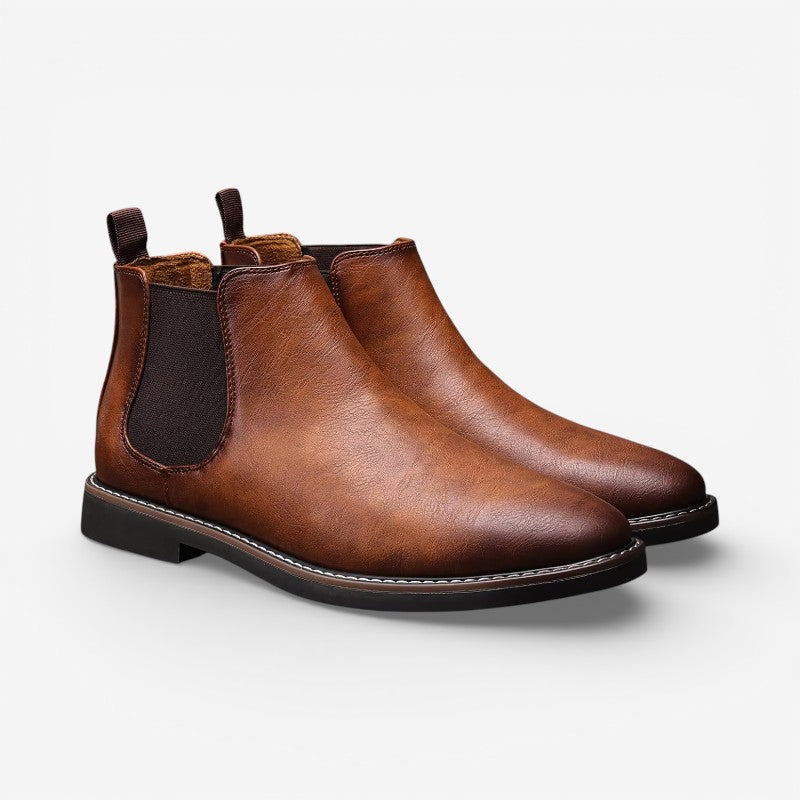Sean – Non-Slip Ankle Boots with Pointed Toe | Stable Grip for Everyday Wear | Stylish and Comfortable Fit | Sizes 40–46 | Brown, Grey, Dark Grey