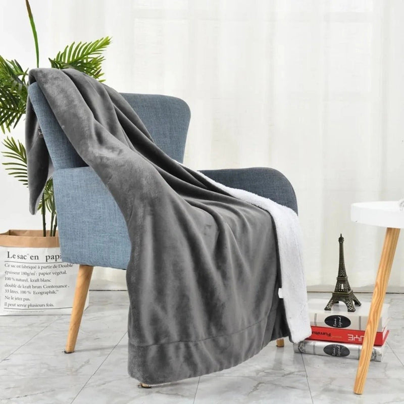 SherpaDuo – Manta de forro polar sherpa bicolor