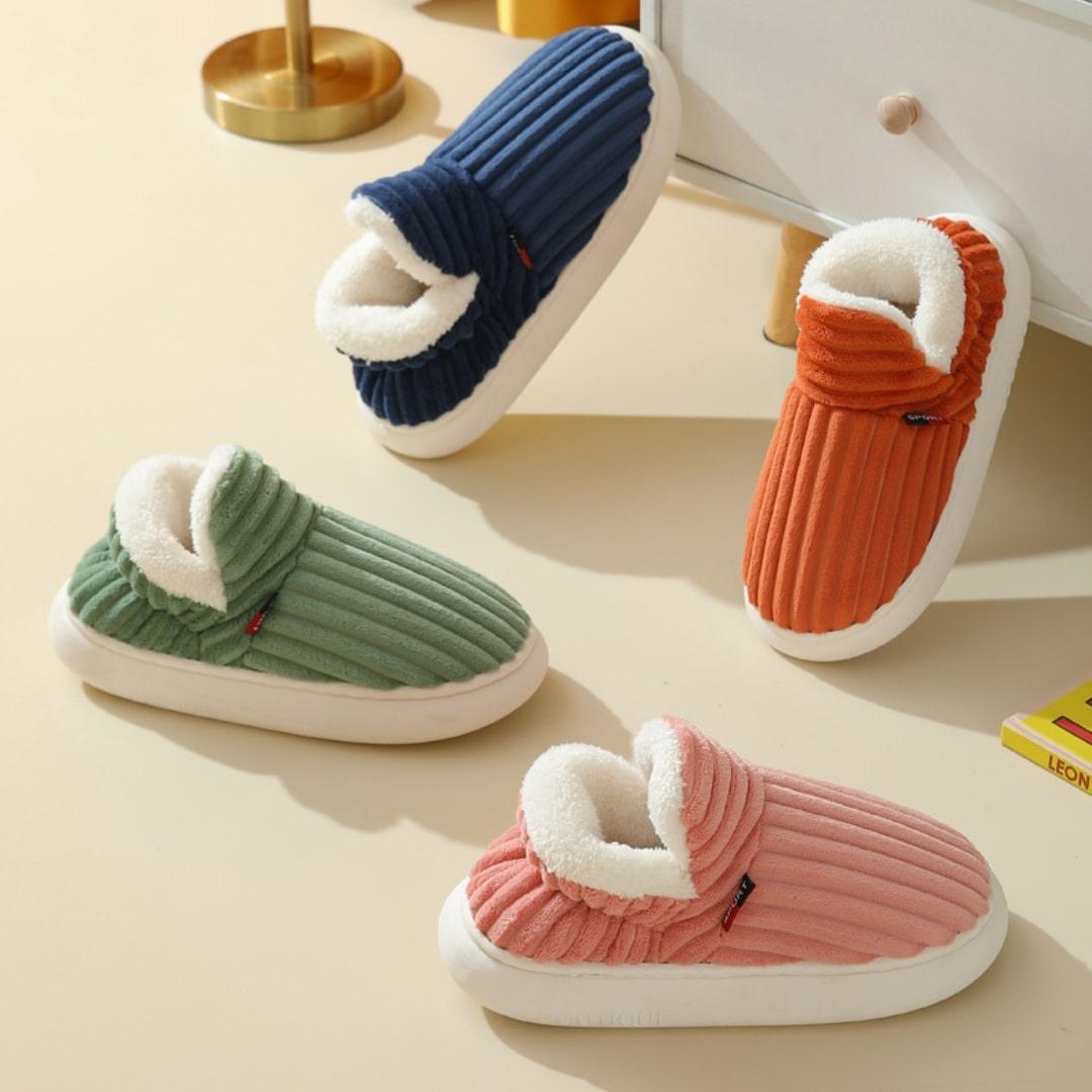 FleeceStep – Winter Slippers with Fleece Lining and Ribbed Exterior