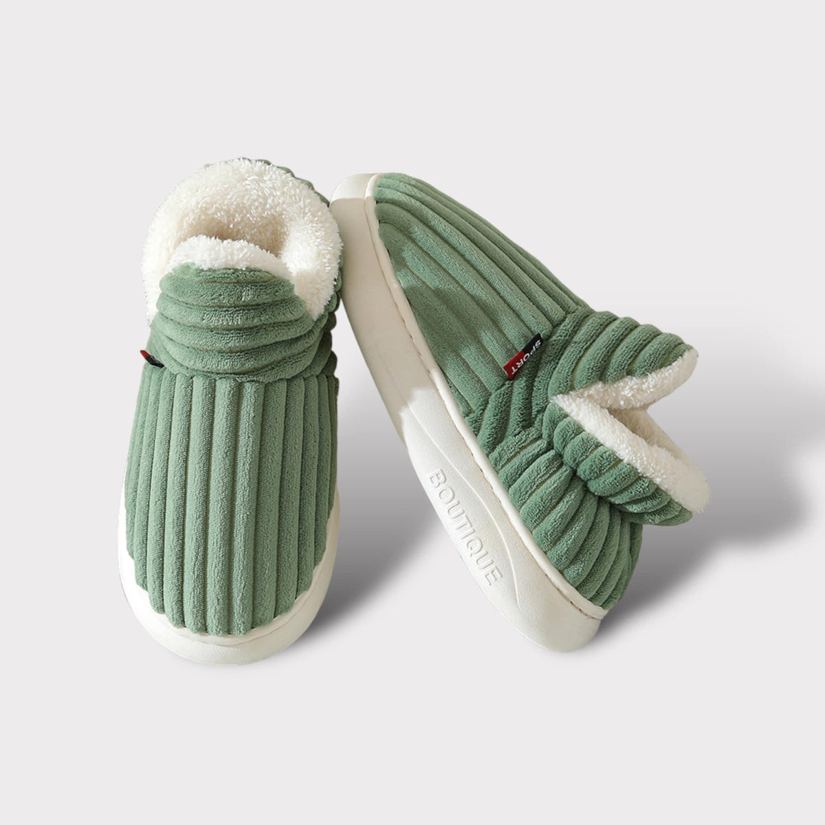 FleeceStep – Winter Slippers with Fleece Lining and Ribbed Exterior