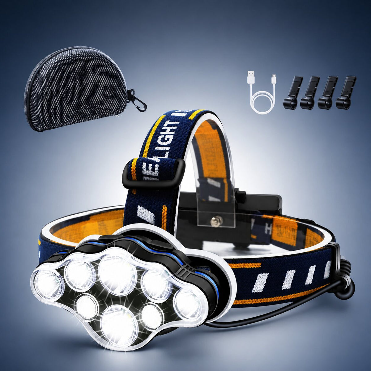 Flexilume - Linterna frontal LED recargable con banda ajustable