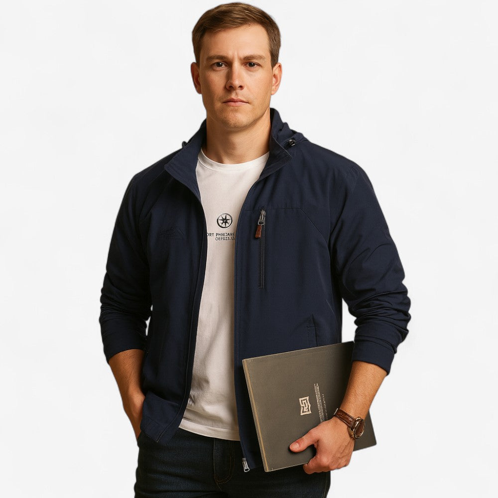 Ryan – Wind and Waterproof Jacket with Hood and Long Sleeves