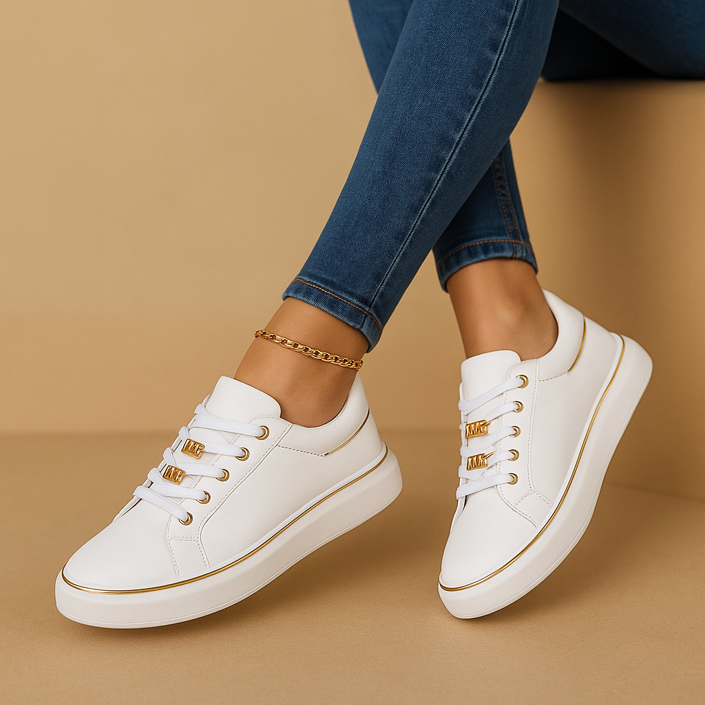 Mira - Sneakers basse eleganti con punta tonda e suola piatta