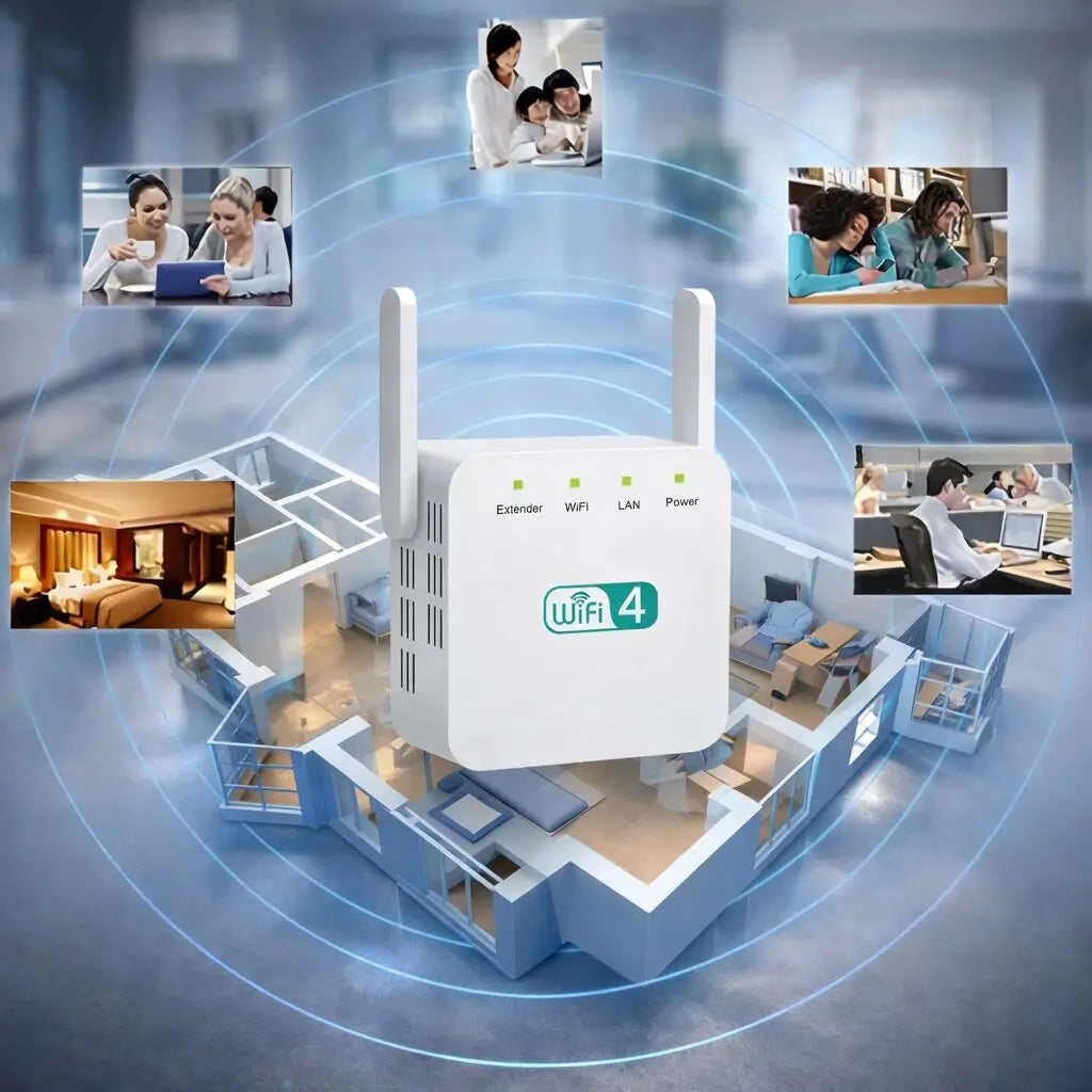 Netvanta - Ripetitore Wi-Fi con doppia antenna e velocità di 300 Mbps