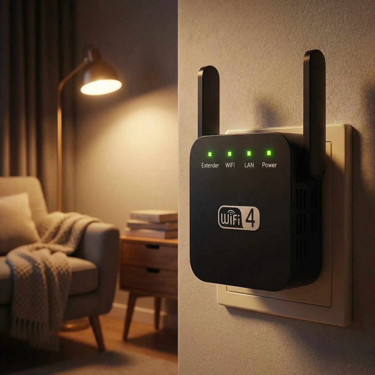 Netvanta - Ripetitore Wi-Fi con doppia antenna e velocità di 300 Mbps