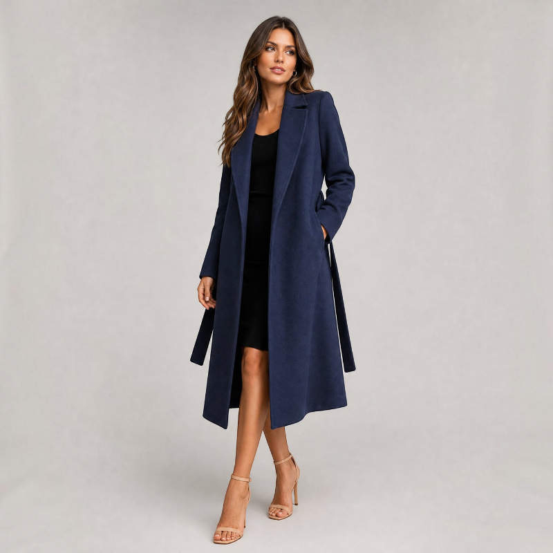 Trench-coat pour femmes à col à revers