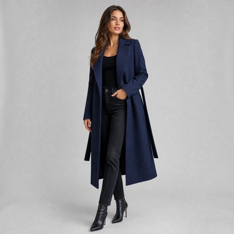 Trench-coat pour femmes à col à revers
