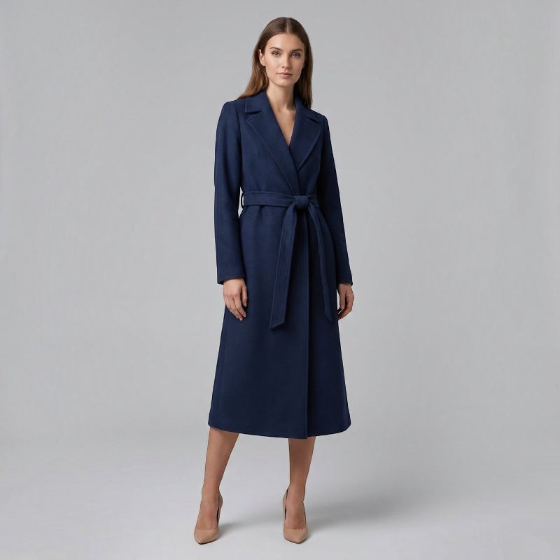 Trench-coat pour femmes à col à revers