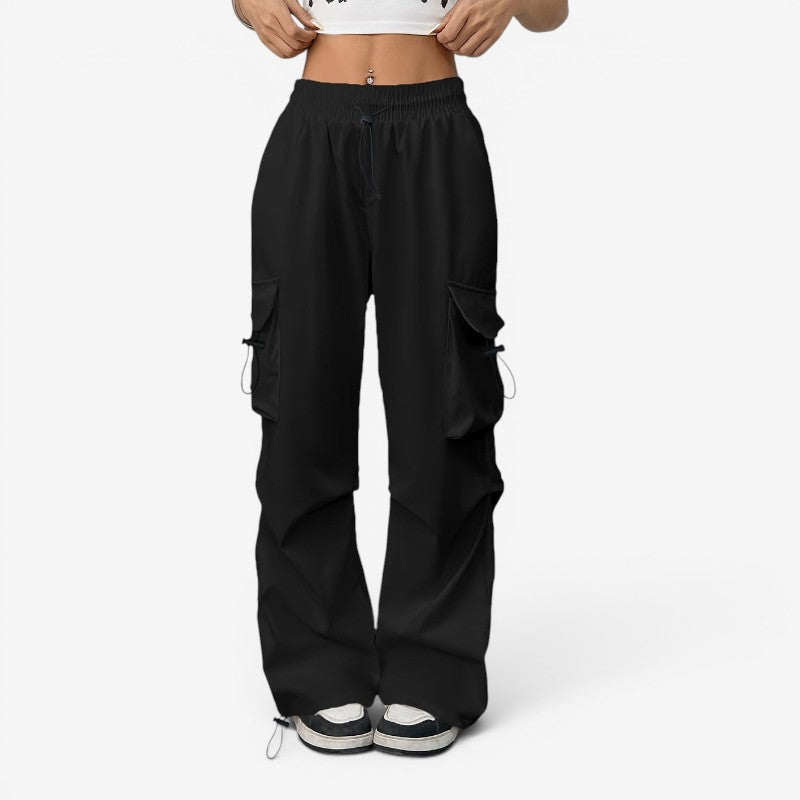 Women’s Wide-Leg Pants with Elastic Drawstring Waist