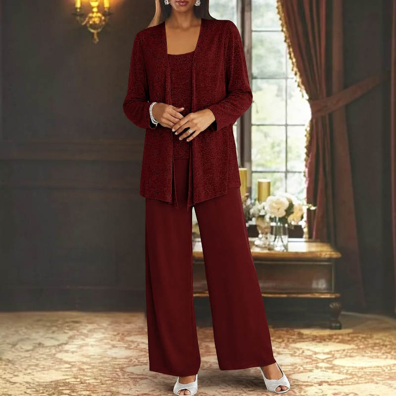 Women’s Scoop Neck Three Piece Set