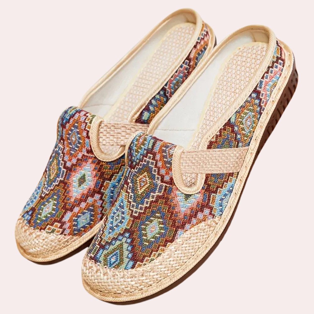 Monique - Chaussures slip-on à motif géométrique à la mode