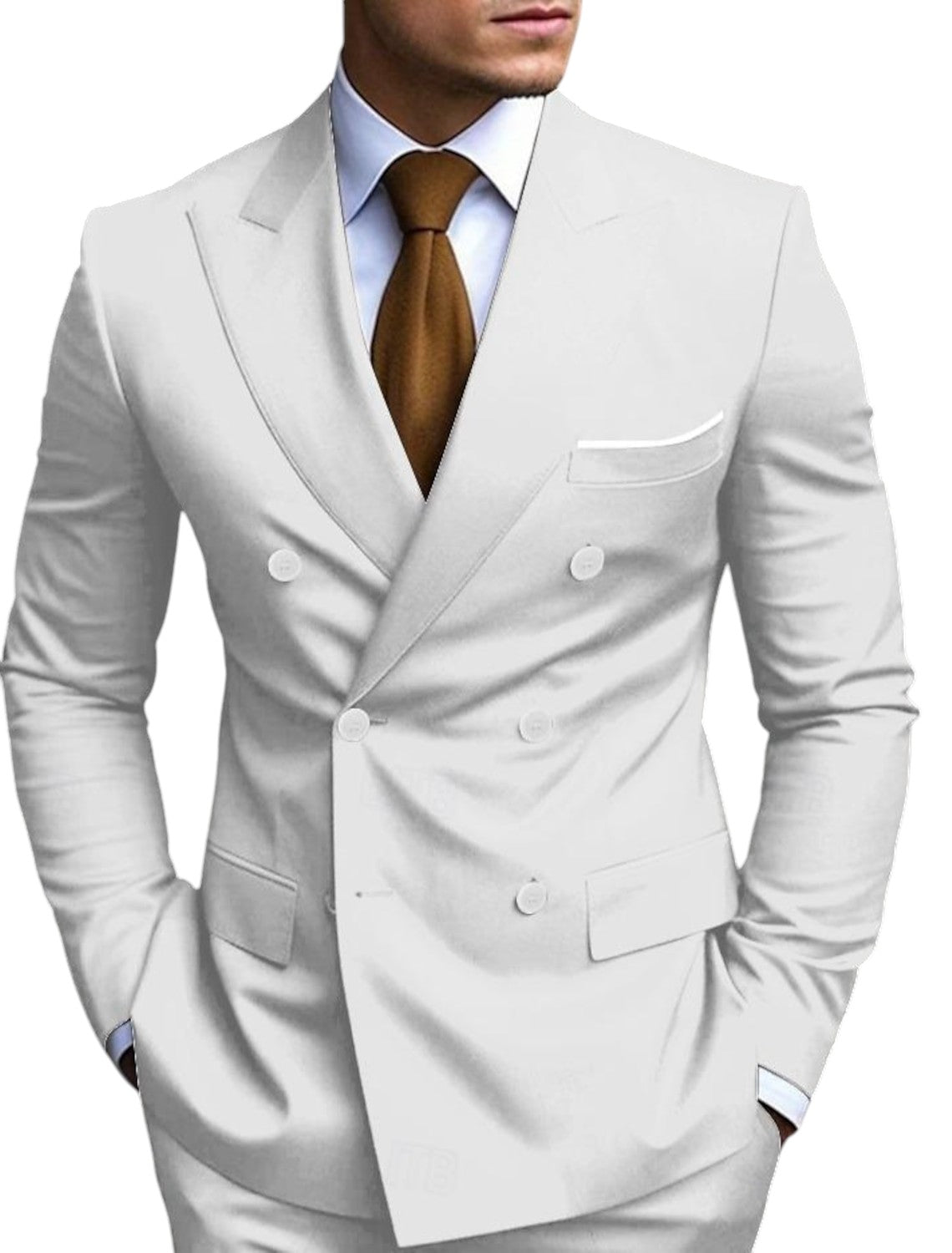 Eiden - Costume cintré à double boutonnage avec manches longues